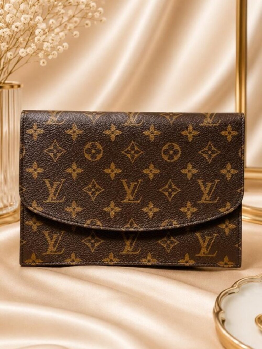 Authentic Louis Vuitton Pochette Rabat Monogram Clutch Wallet